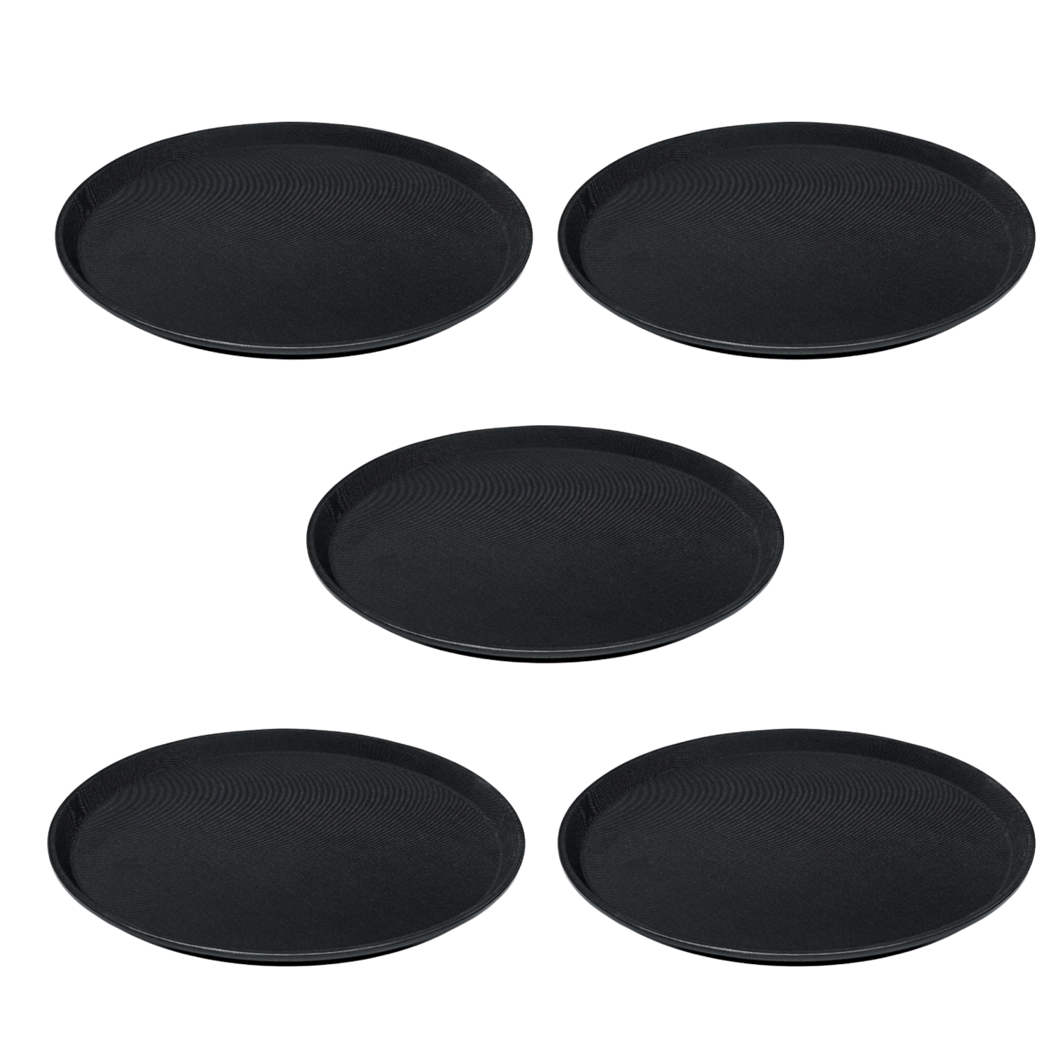 5 Und Bandeja Garçom Antiderrapante 40cm Profissional Hercules – Ideal para Bar e Restaurante