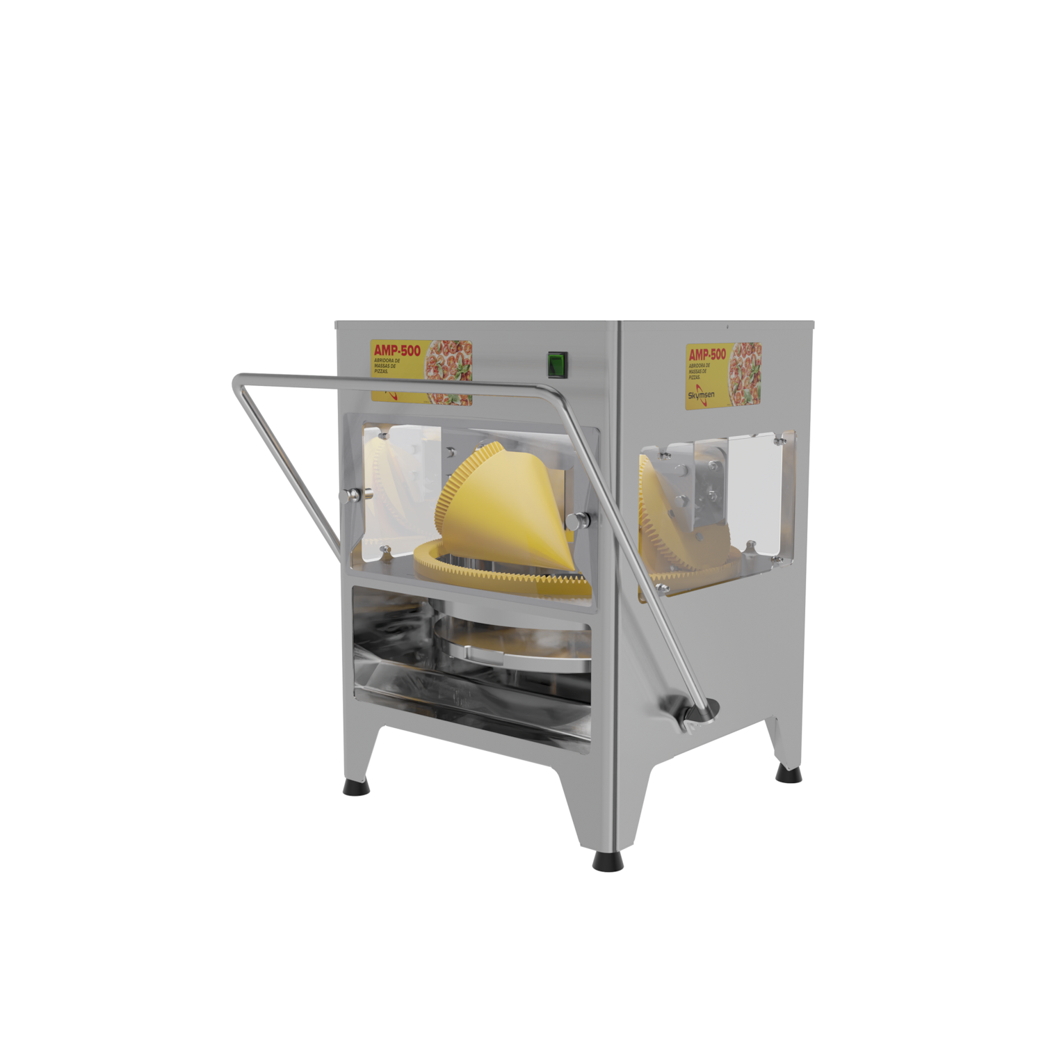 Abridor de Massa de Pizza Profissional Skymsen até 50cm com 3 Bandejas Inclusas – AMP-500