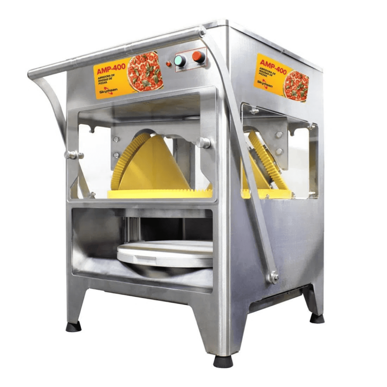Abridor de Massa de Pizza Profissional Skymsen até 50cm com 3 Bandejas Inclusas – AMP-500