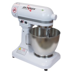 Batedeira Planetária Branca 5 Litros Skymsen 500W BPS-05 110/220v Batedeira Planetária Branca 5 Litros Skymsen 500W BPS-05 110/220v