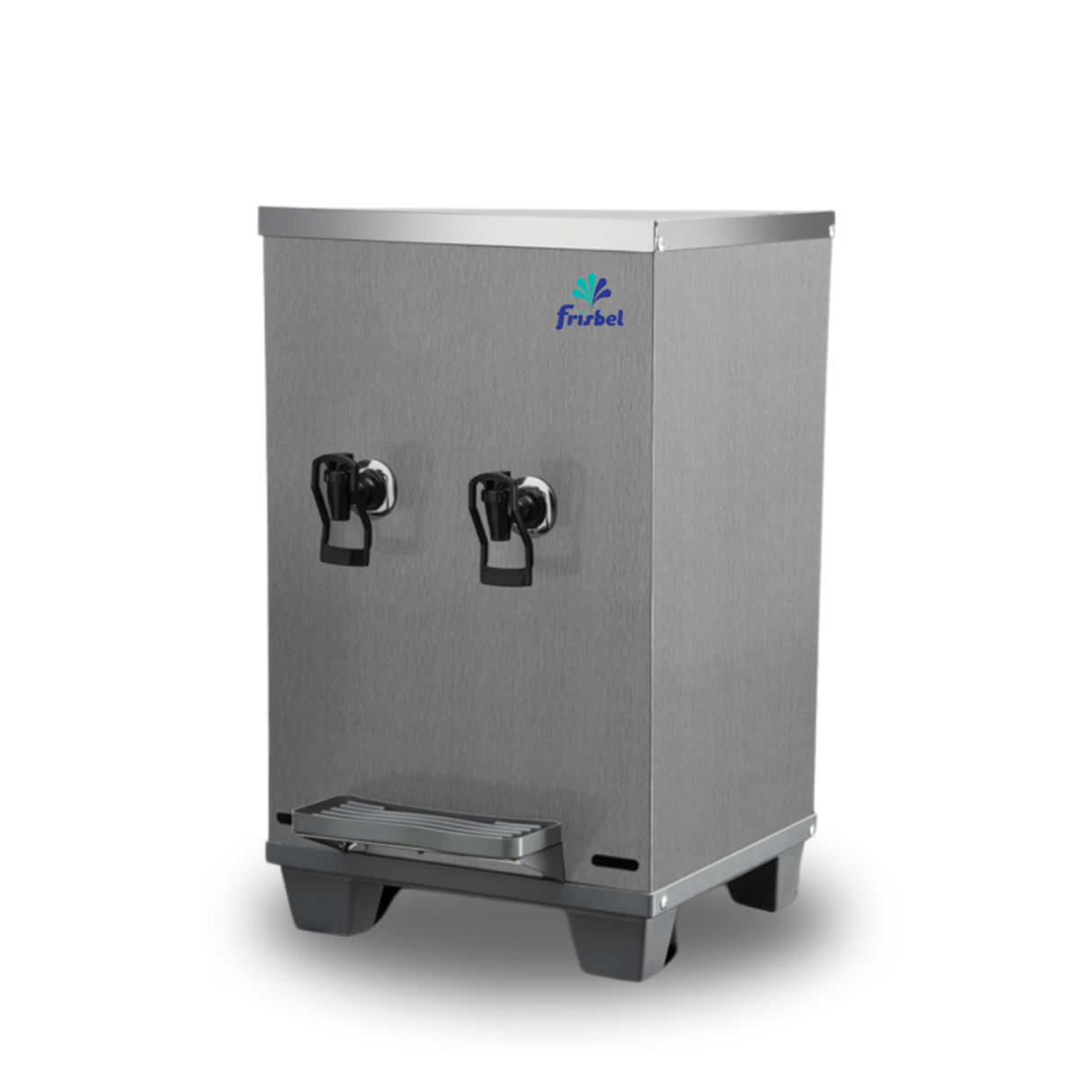 Bebedouro de Agua Bancada Frisbel 10L Acompanha Filtro Aço Escovado 2 Torneiras Gelada/Natural BP010