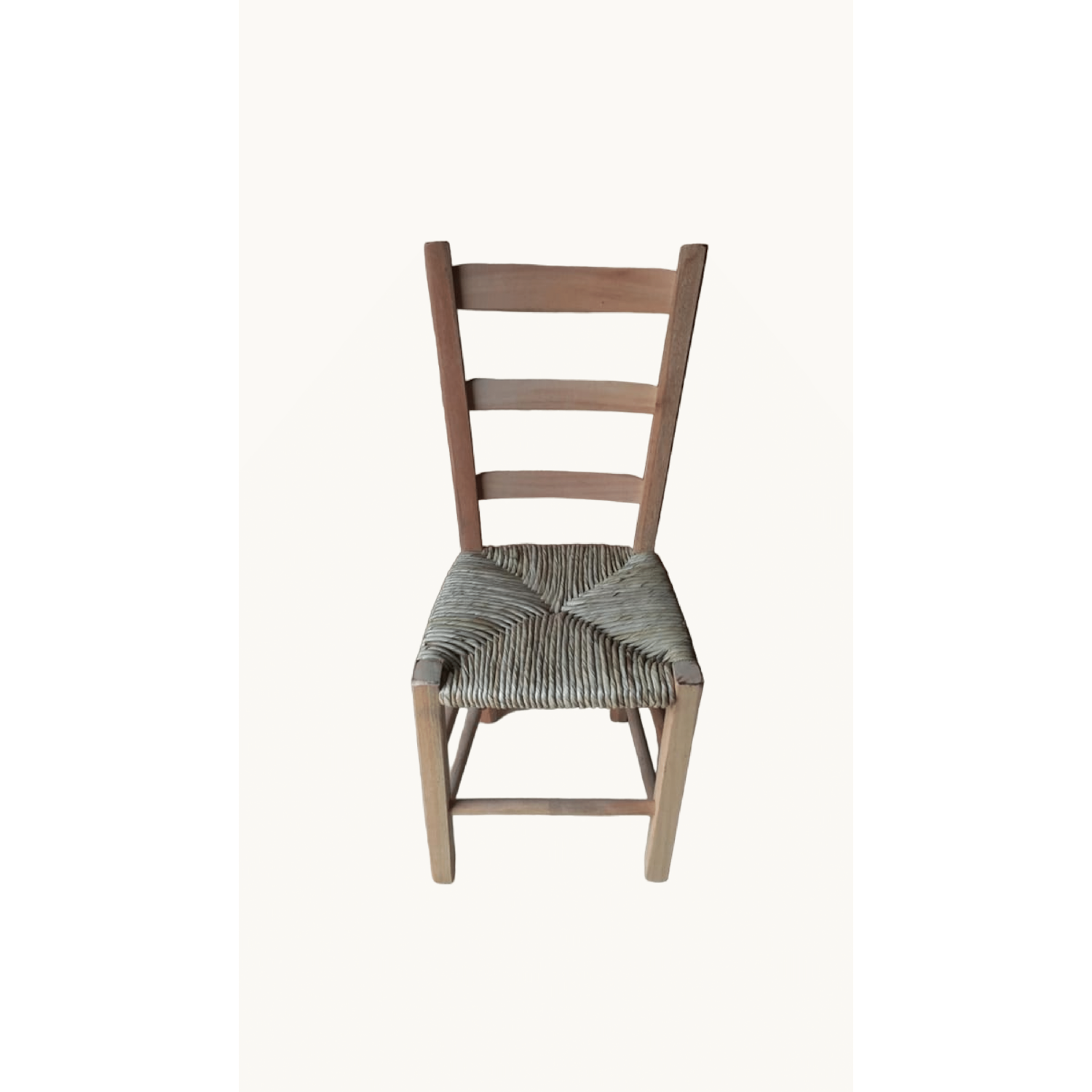 Cadeira de Palha Rustica Crua com Encosto em Eucalipto (VCPL-CR)