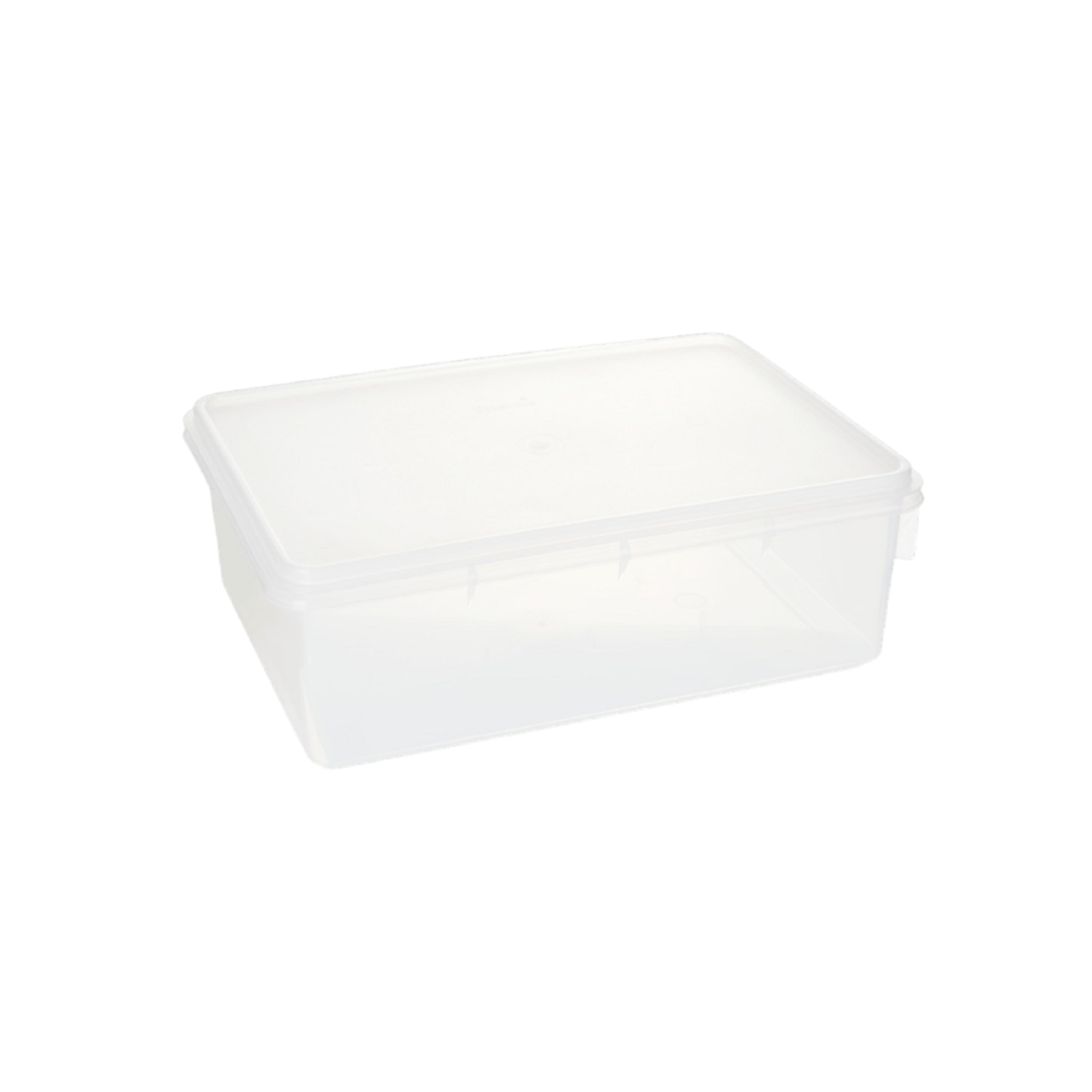 Caixa Plástica 6,5 Litros Transparente Retangular Plasvale Com Tampa
