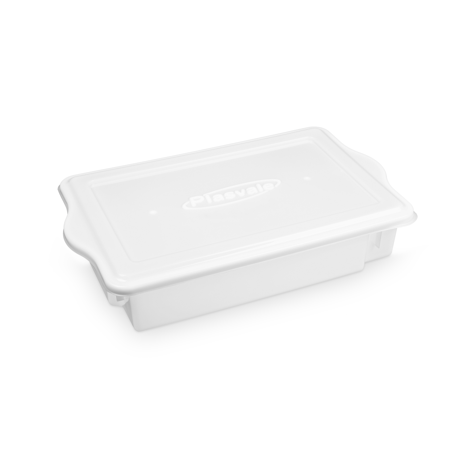 Caixa Plástica Empilhavel 15 Litros Com Tampa Branca Plasvale