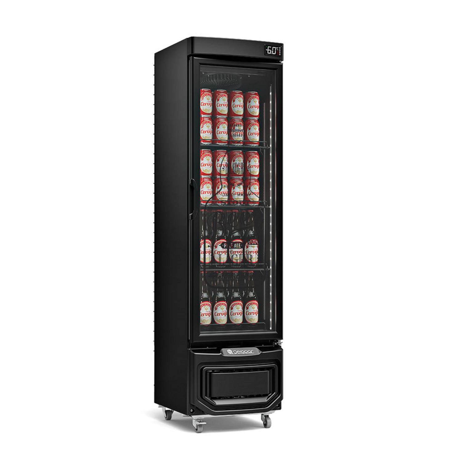 Cervejeira Gelopar 230 Litros Preta Porta de Vidro (GRB-23 EV GW 220V)