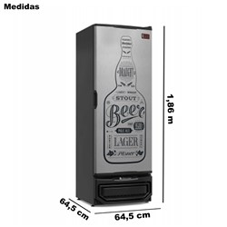 Cervejeira Gelopar 410 Litros Cinza Beer Porta Cega (GRBA-400 GW)