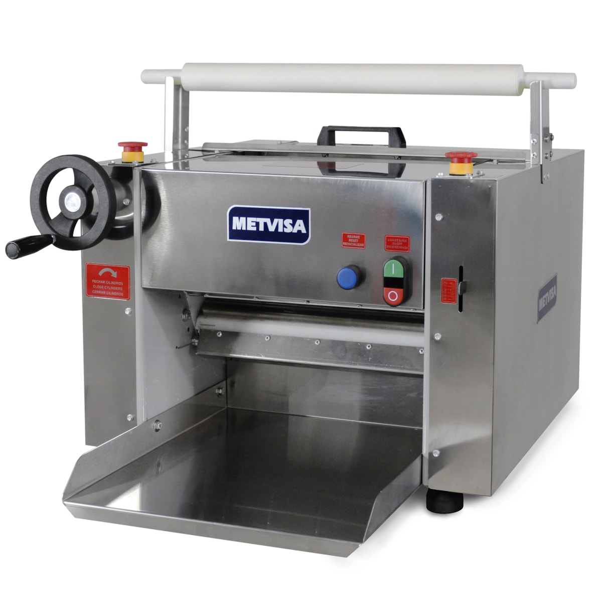 Cilindro Laminador Industrial 39cm Metvisa Para Massas 1 CV Para Mesa CLMM39