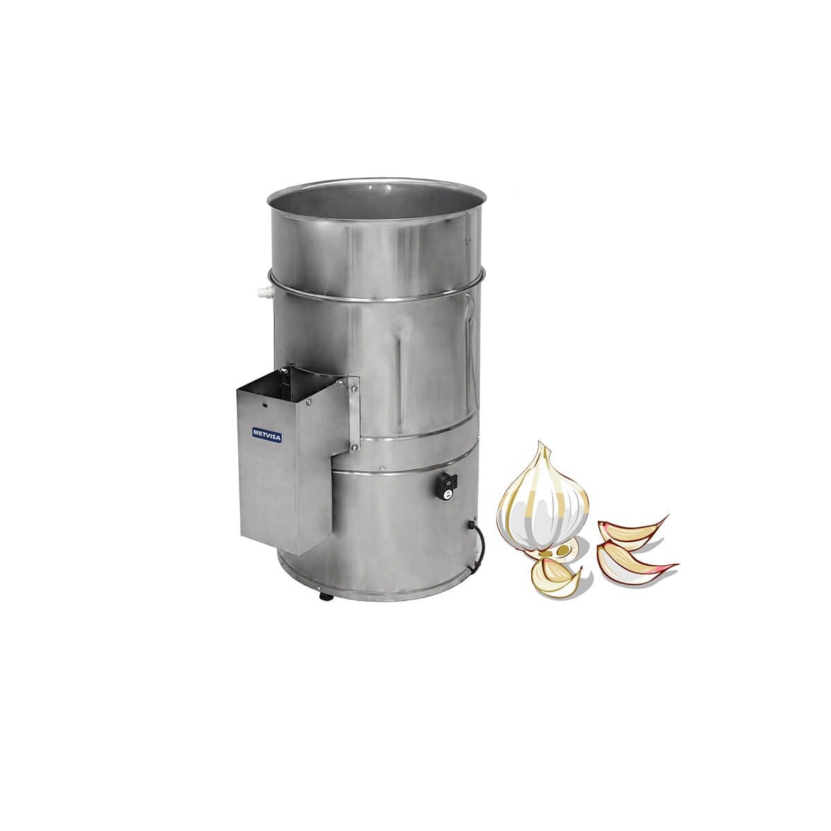 Descascador de Alho Industrial Metvisa 10Kg em Inox 0,5CV DA10