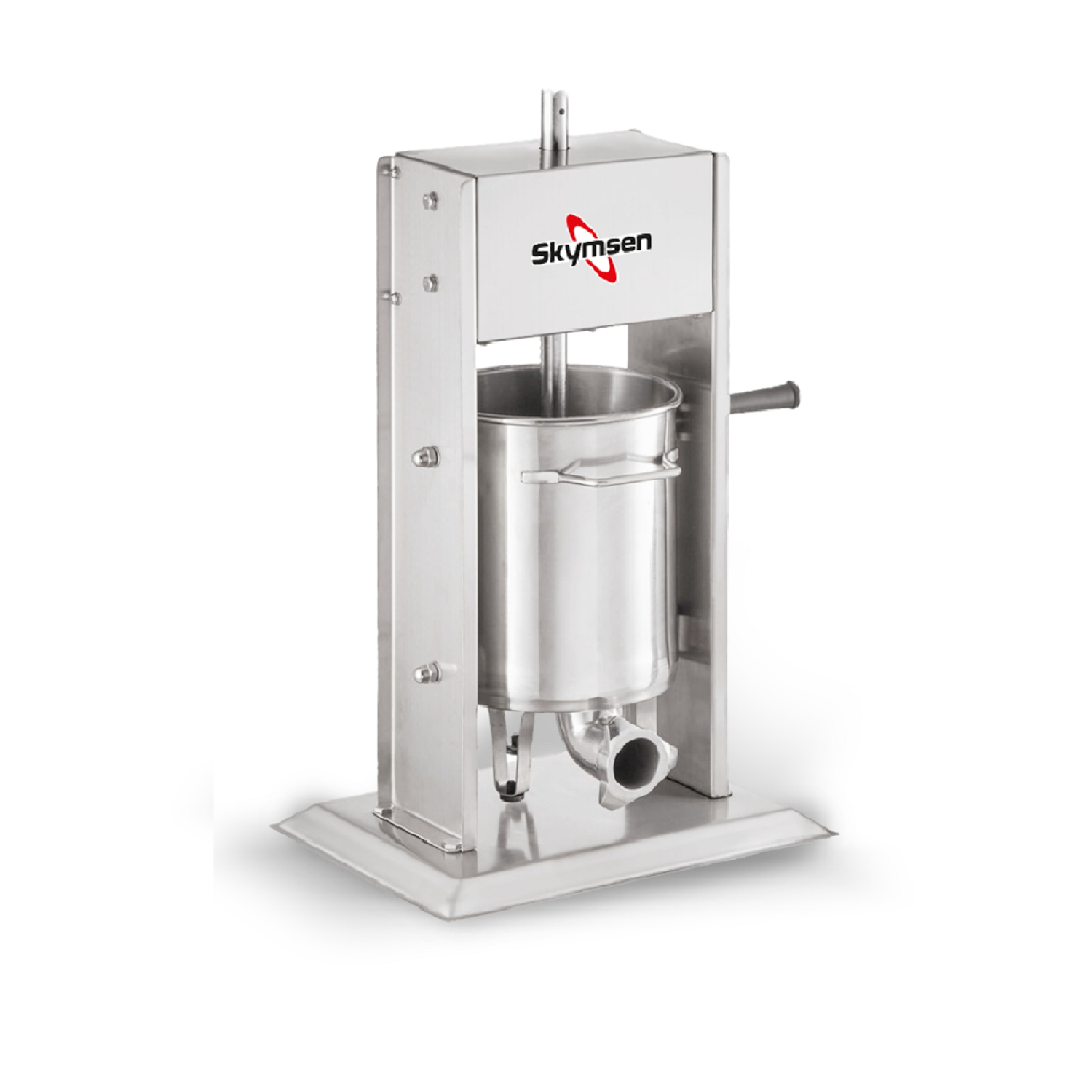 Ensacadeira de Linguiça Industrial Skymsen 10 Litros Vertical 2 Velocidades com 4 Funis e Estrutura em Aço Inox – EL10V