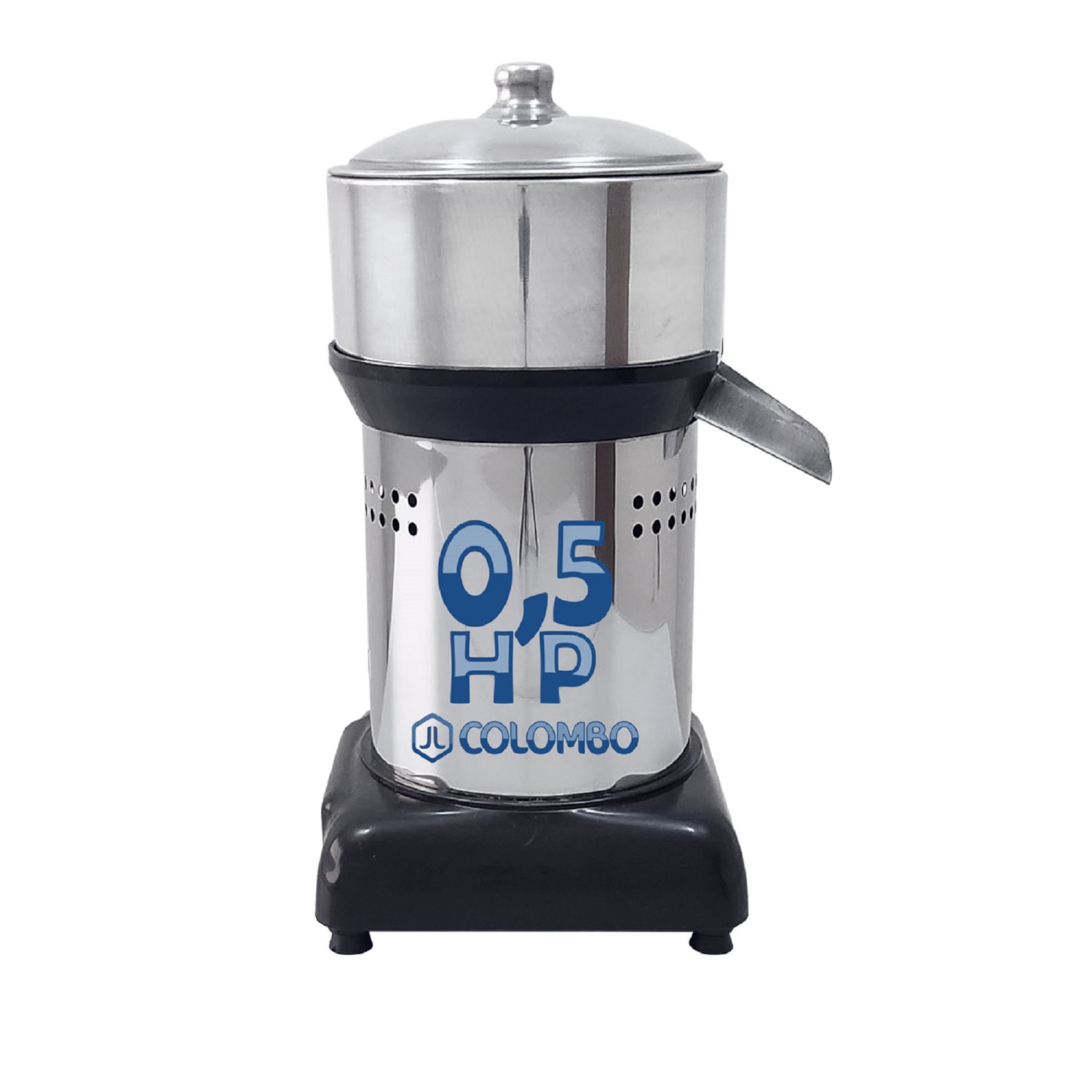 Espremedor de Laranja Industrial JL Colombo com Motor 0,5CV e Gabinete em Aço Inox - Bivolt