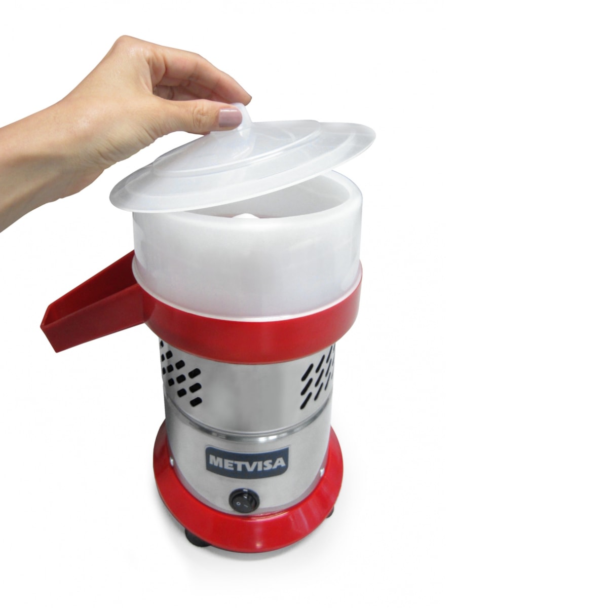 Espremedor Industrial Extrator Suco de Laranja e Limão Metvisa 1000W ...