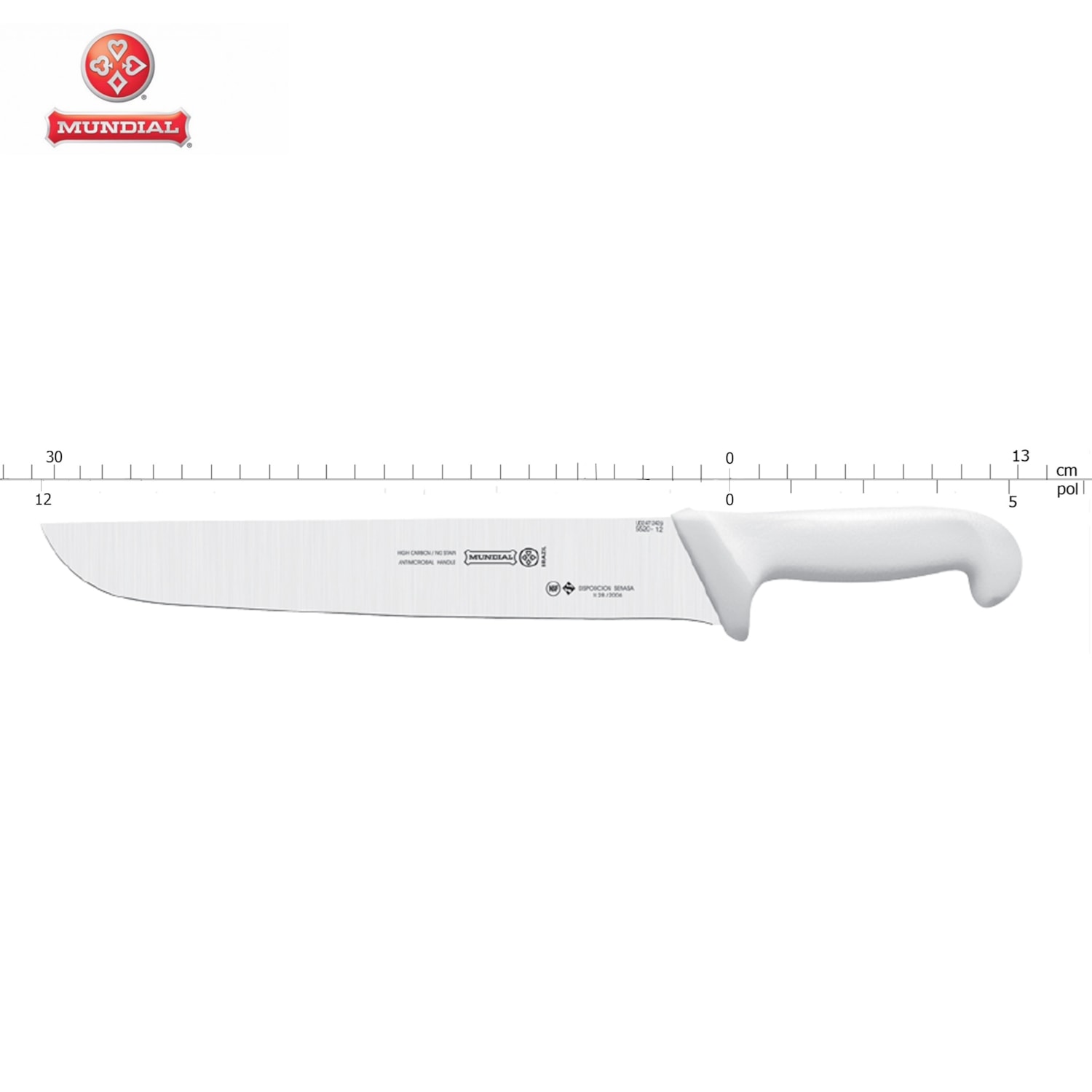 Faca para Carne Branca Aço Inox 12