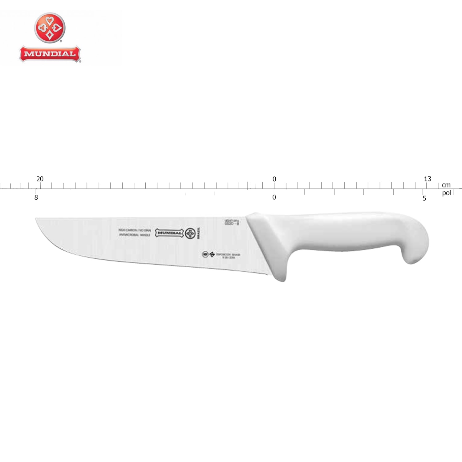 Faca para Carne Branca Aço Inox 8