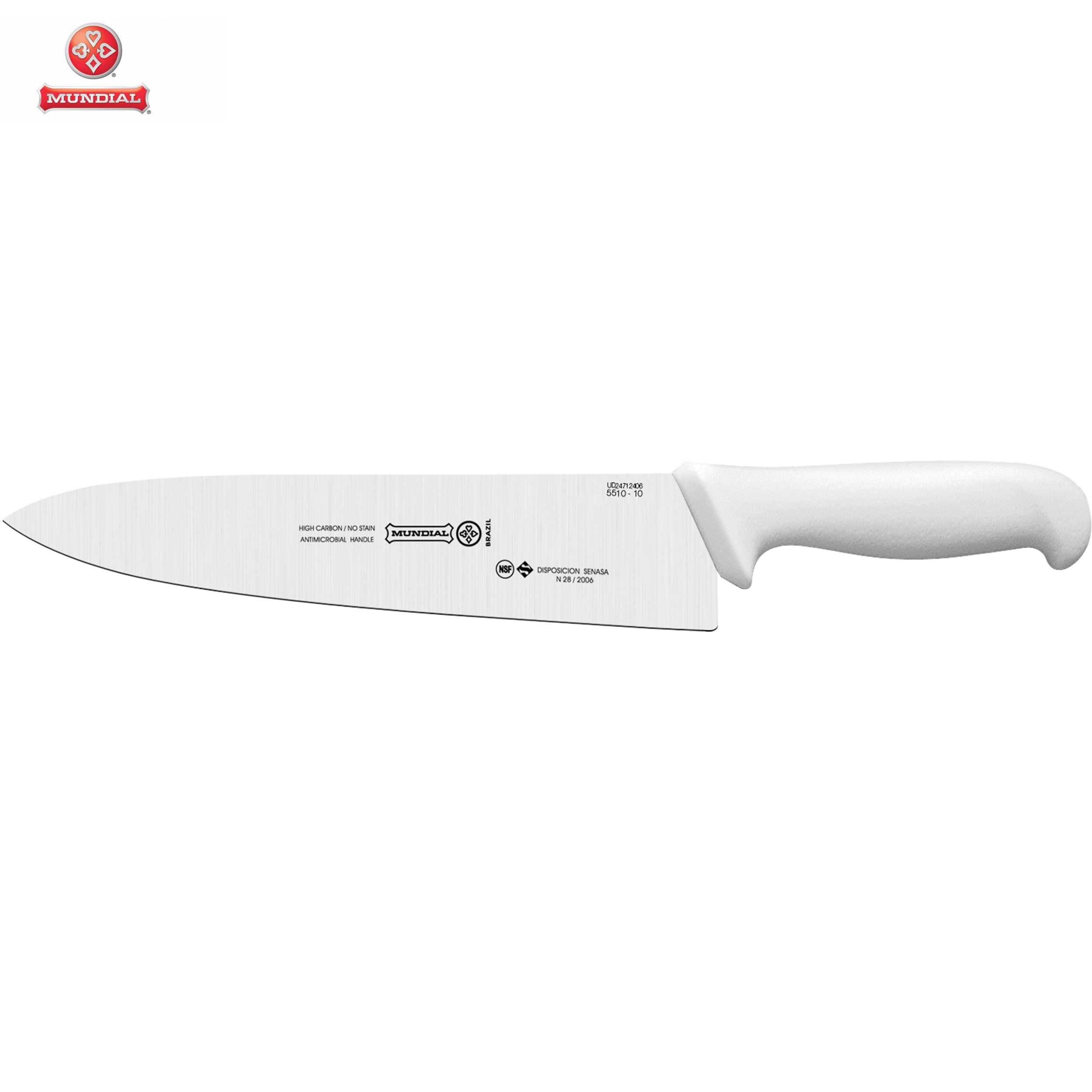 Faca Prof Cozinha Branca Aço Inox 8