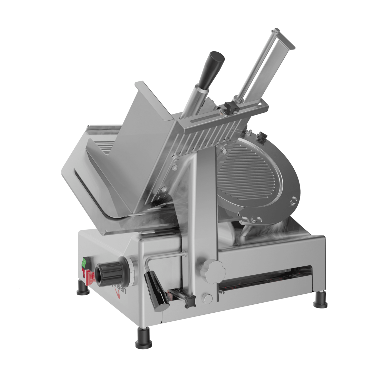 Fatiador de Frios Automático e Manual Skymsen 300mm Inclinado 0–3mm Inox e Aluminio 0,33 CV FA-300 Dual