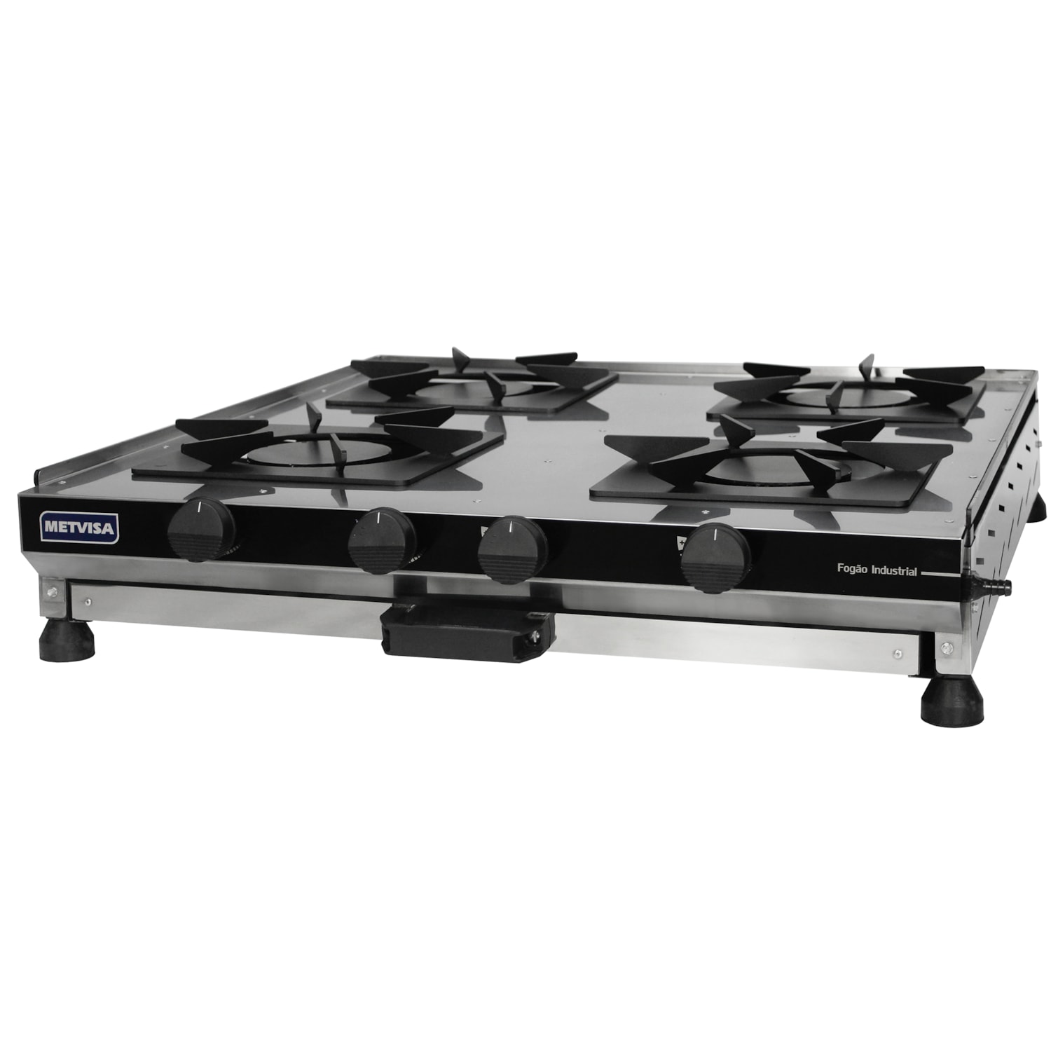 Fogão Indutrial 4 Bocas Metvisa de Mesa Inox a gás 79x80cm - FGIM4B