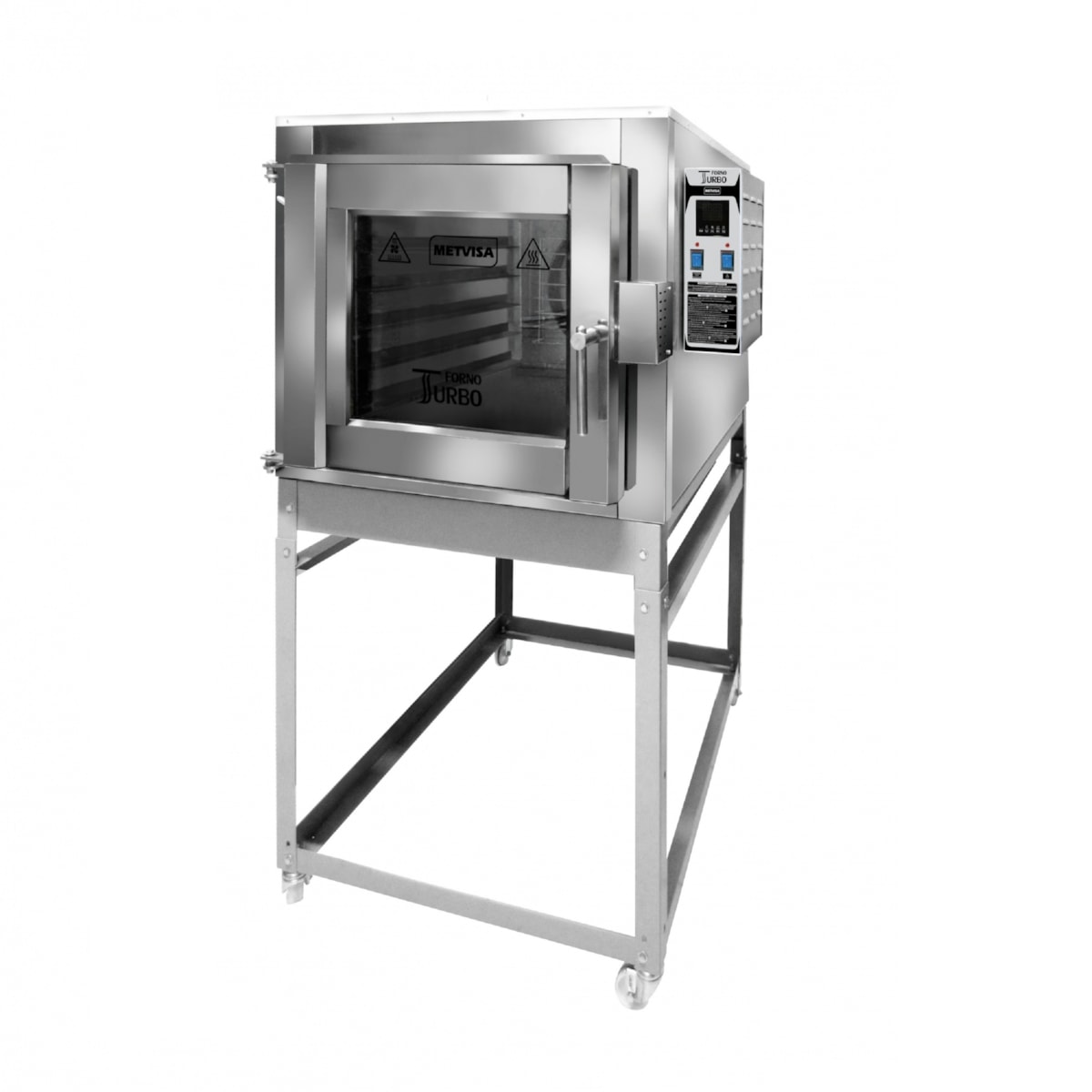 Forno Turbo Elétrico Industrial Metvisa 5 Esteiras Interno e Externo em Inox Trifásico Fte150t
