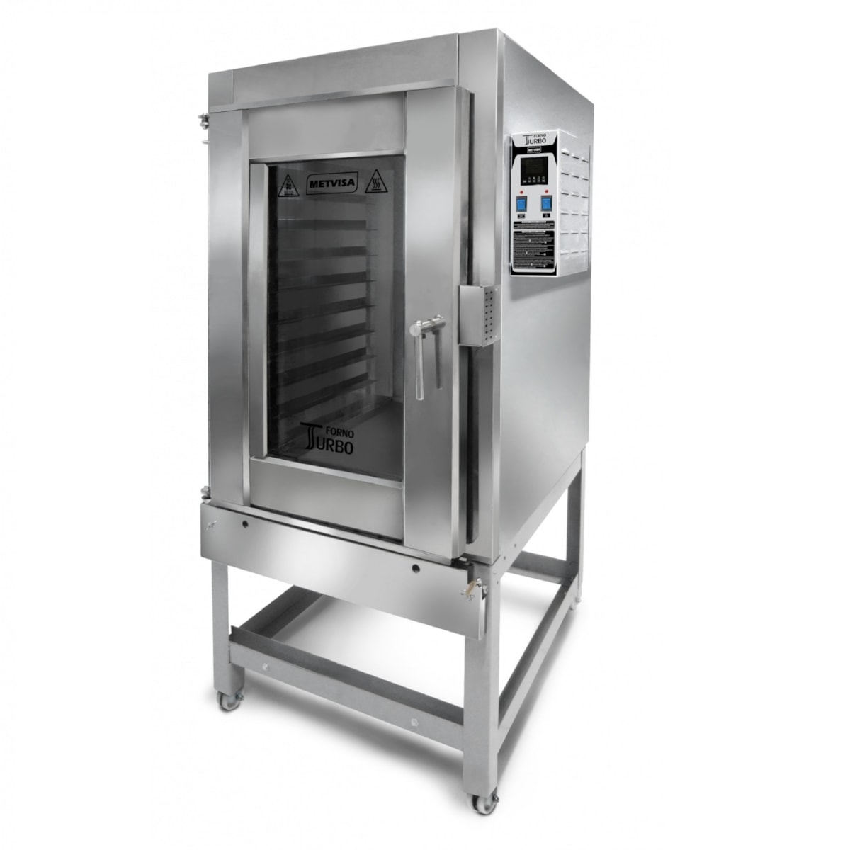 Forno Turbo Gás Industrial Metvisa 10 Esteiras Interno e Externo em Inox Ftg300bt