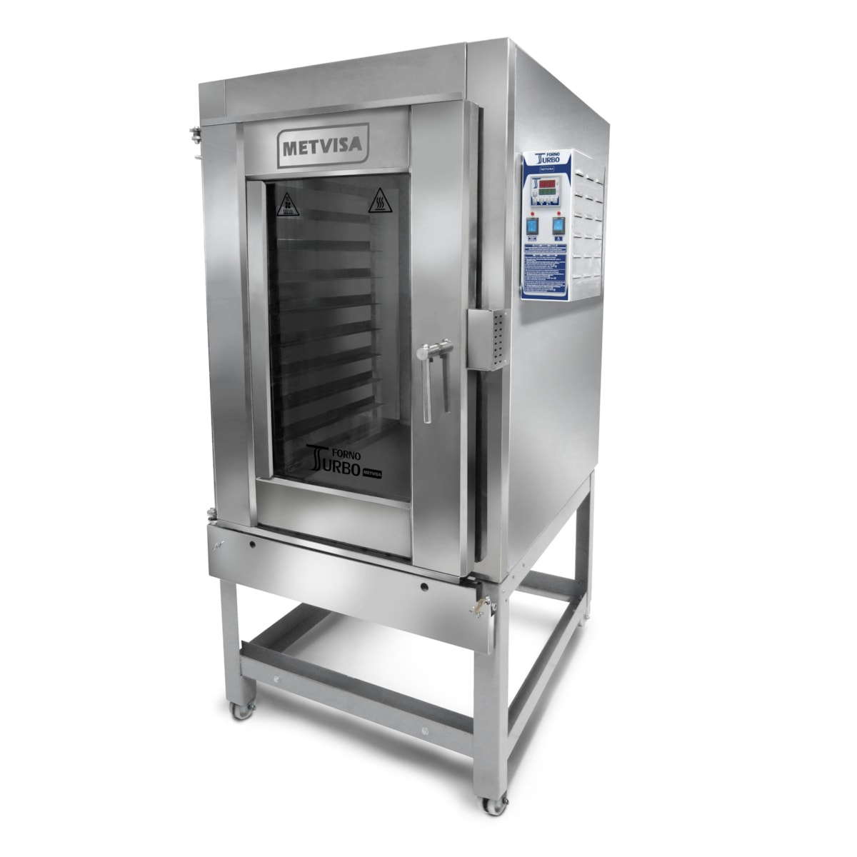 Forno Turbo Gás Industrial Metvisa 10 Esteiras Interno Inox Ftg300bi