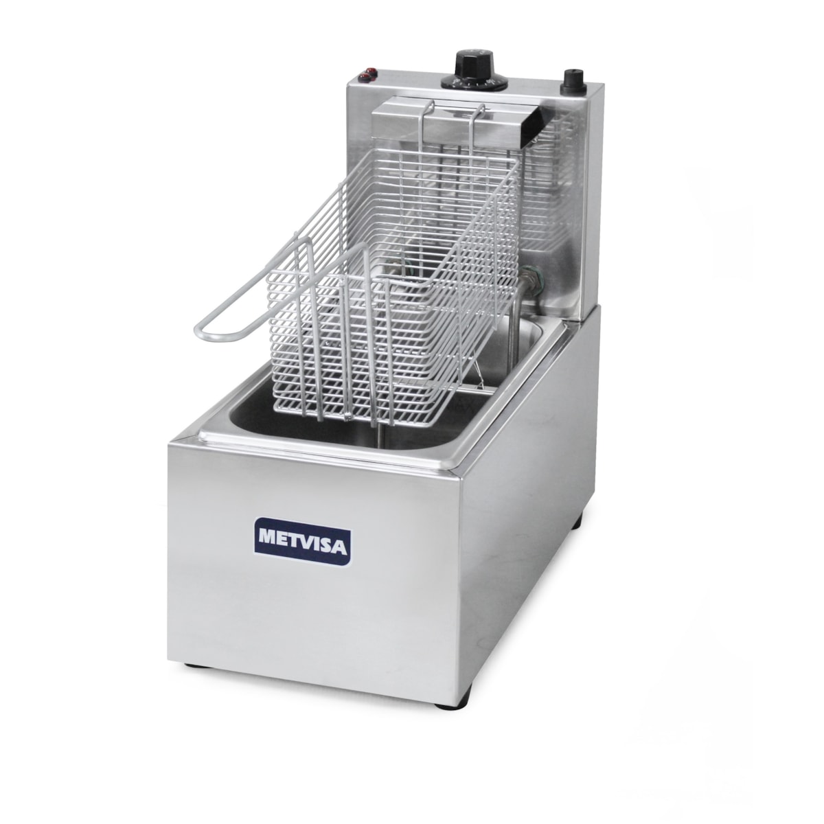 Fritadeira Eletrica Industrial Metvisa 1 Cuba 3 Litros 2.500W Em Inox FE3S