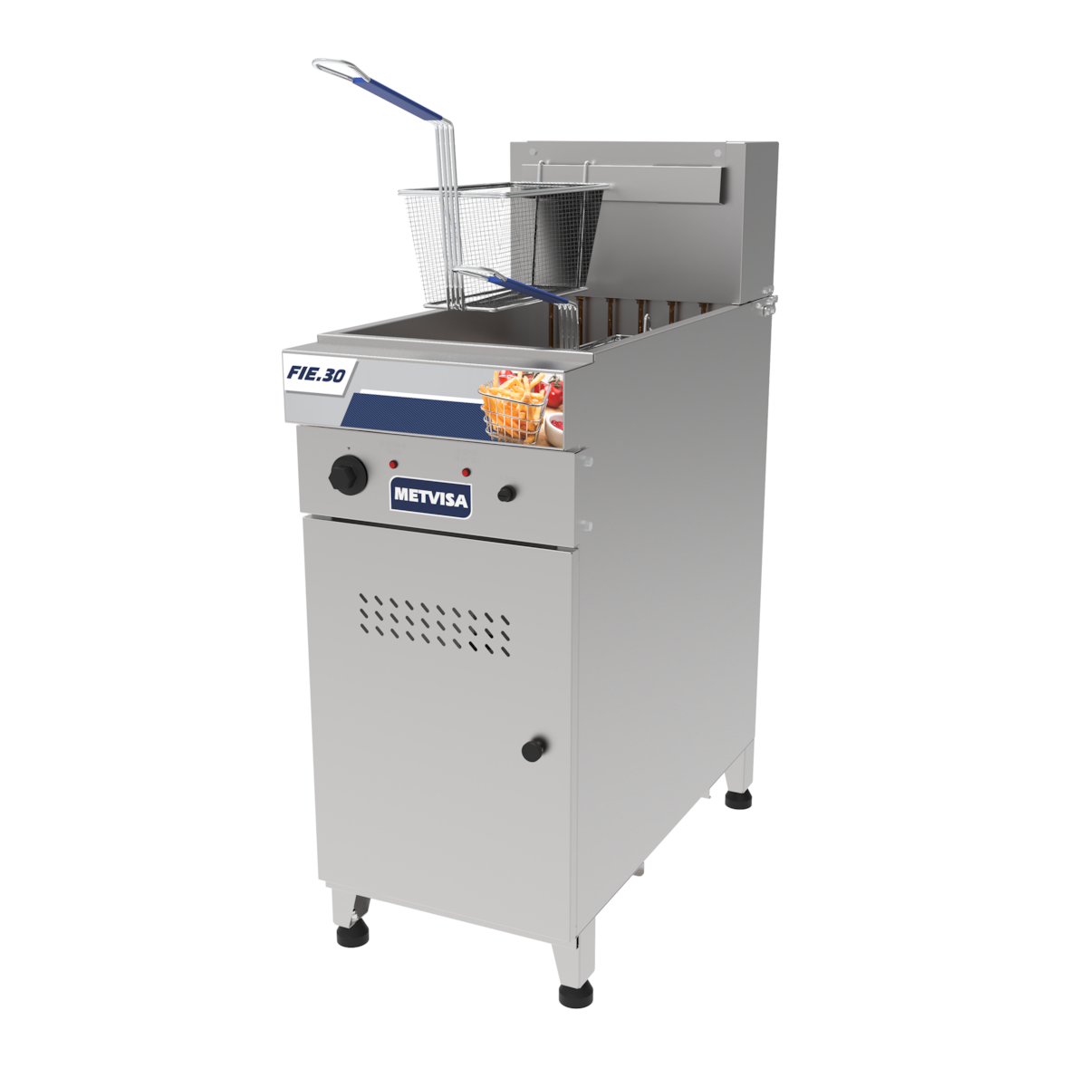 Fritadeira Elétrica Industrial Metvisa 30 Litros Agua e Oleo 12.000W Trifásico -Fie30