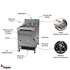 Fritadeira Industrial á gás 44 Litros - Metvisa - FIG44