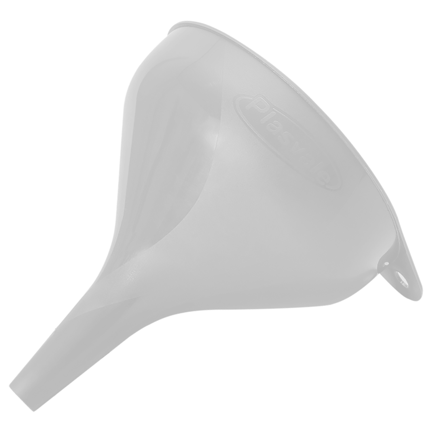 Funil Grande Plástico Branco 15cm Plasvale