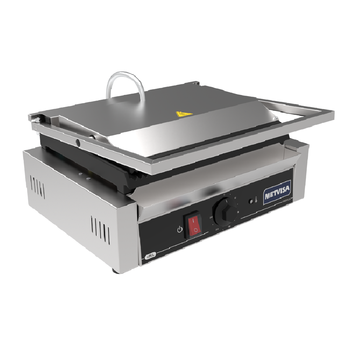 Grill Panini Sanduicheira Elétrica Industrial Metvisa Chapa de 35 x 23cm 2.200W GRP360
