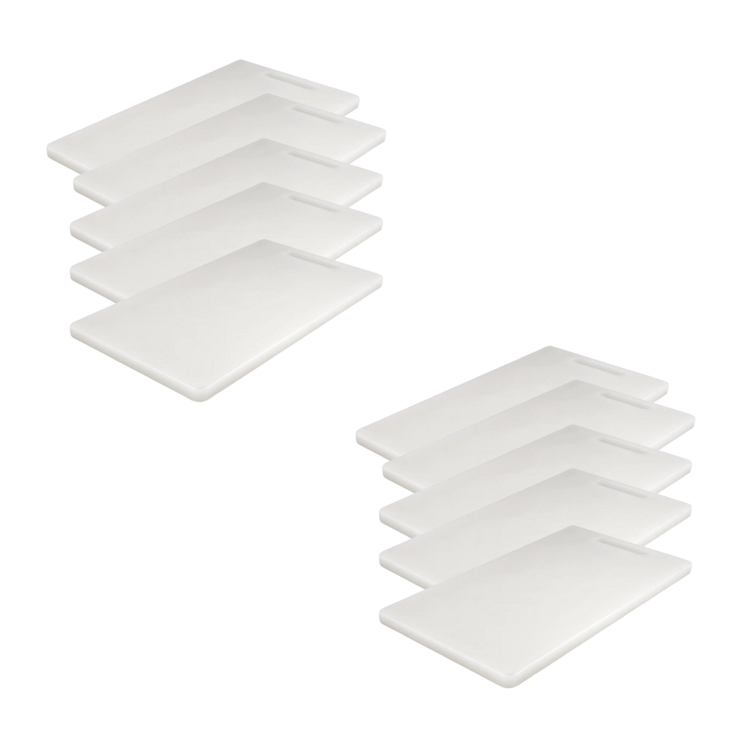 Kit 10 Tábua de Corte de Carne Grossa 1cm Branca 36x25cm Livre BPA Plasvale