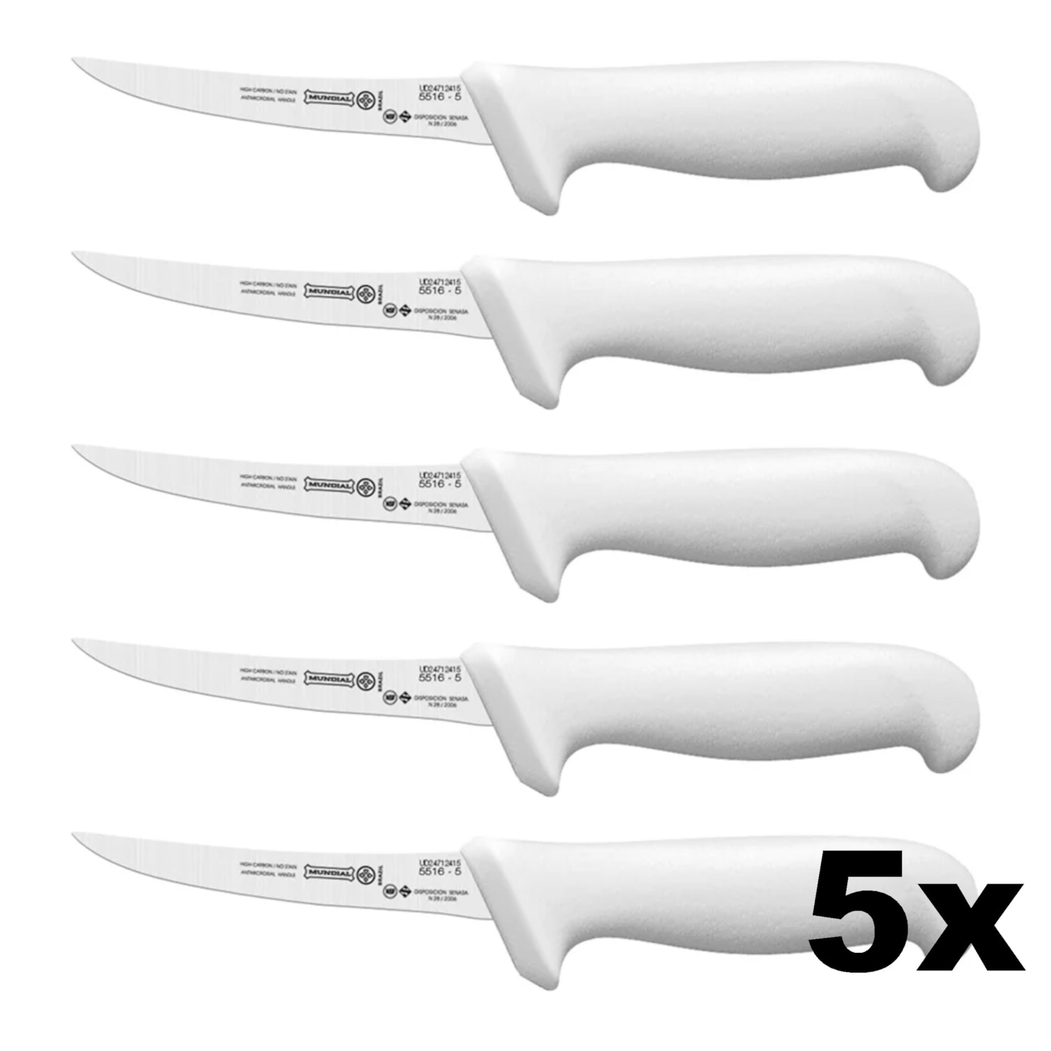 Kit 5 Facas de Desossa Mundial 5