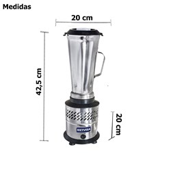 Liquidificador Alta Rotaca 1,5 Litros Inox - Metvisa - Lar1,5