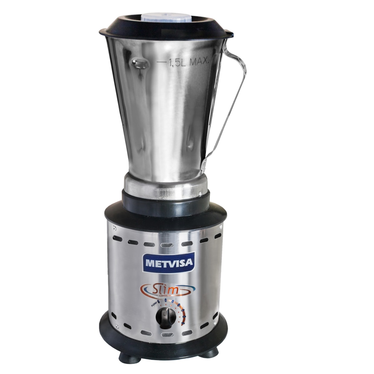 Liquidificador Alta Rotacão 1,5 Litros Metvisa em Inox 5 Velocidade 800W 18.000 RPM Larl1,5