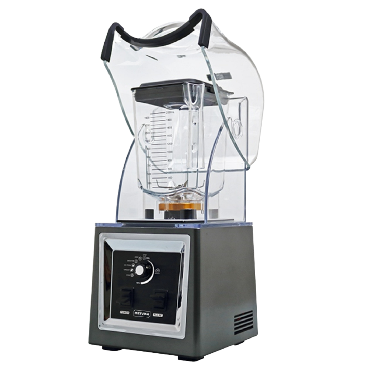 Liquidificador Blender Alta Rotação Silencioso 2 Litros Metvisa 2.000W 25.000Rpm Com Abafador BL212E