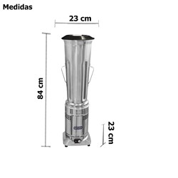 Liquidificador Industrial 10 Litros Metvisa 0,75CV Baixa Rotação Base em Aluminio- Lq10