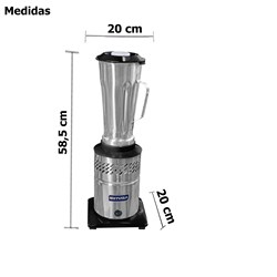Liquidificador Industrial 2 Litros Inox - Lql2 -  Metvisa
