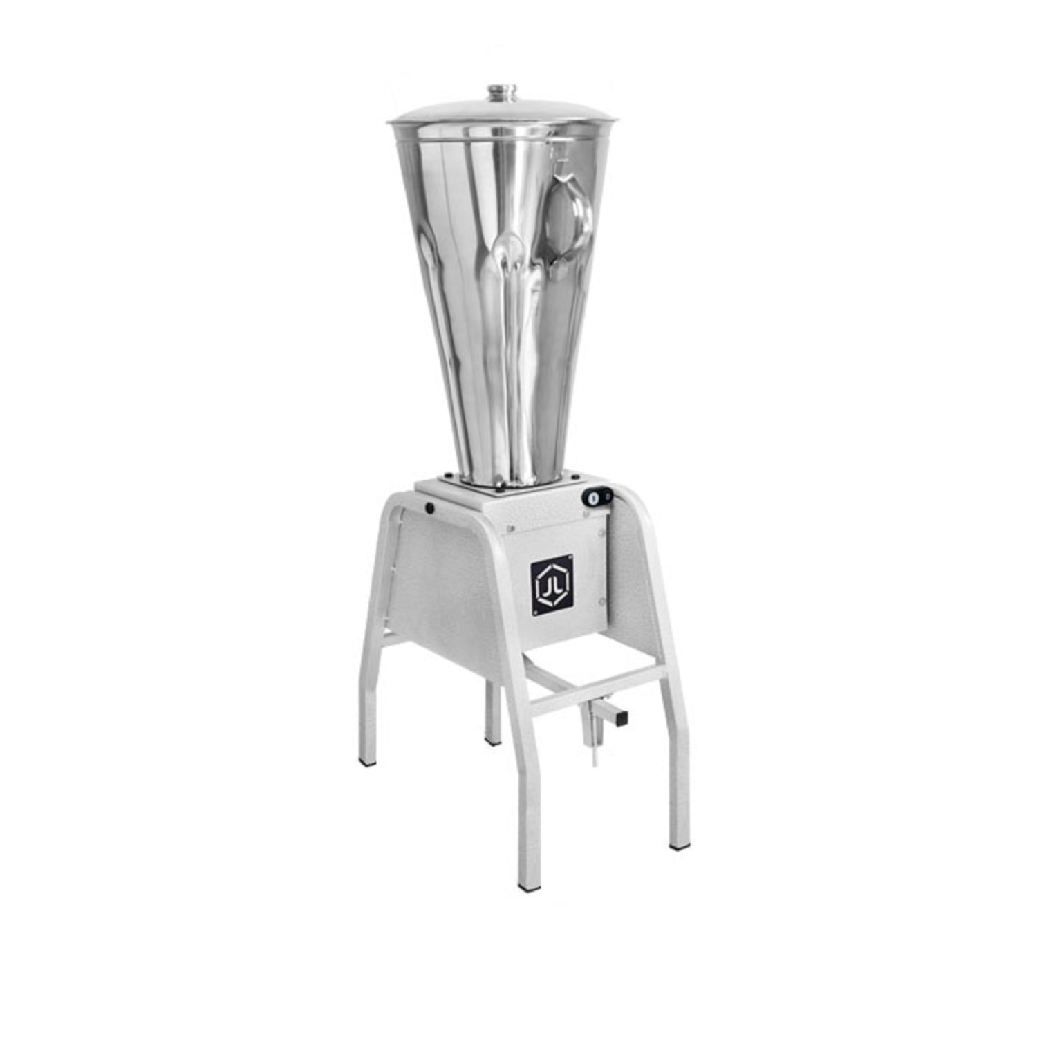 Liquidificador Industrial 25 Litros JL Colombo Basculante Motor 1,5CV com Copo em Aço Inox e Cavalete com Pintura Epóxi