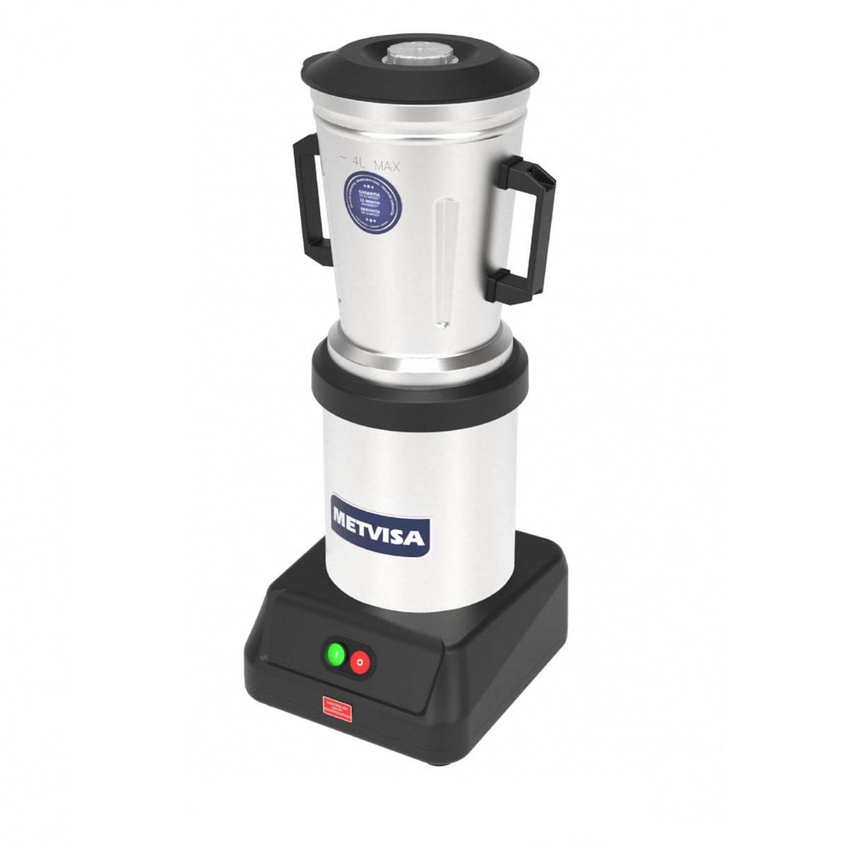 Liquidificador Industrial 4 litros Baixa Rotação Metvisa 0,5CV - LQI4