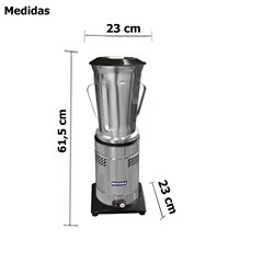 Liquidificador Industrial 4 Litros Metvisa 0,5 CV Baixa Rotação - Lql4