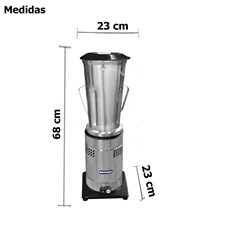 Liquidificador Industrial 6 Litros Metvisa 0,5 CV Baixa Rotação - Lql6