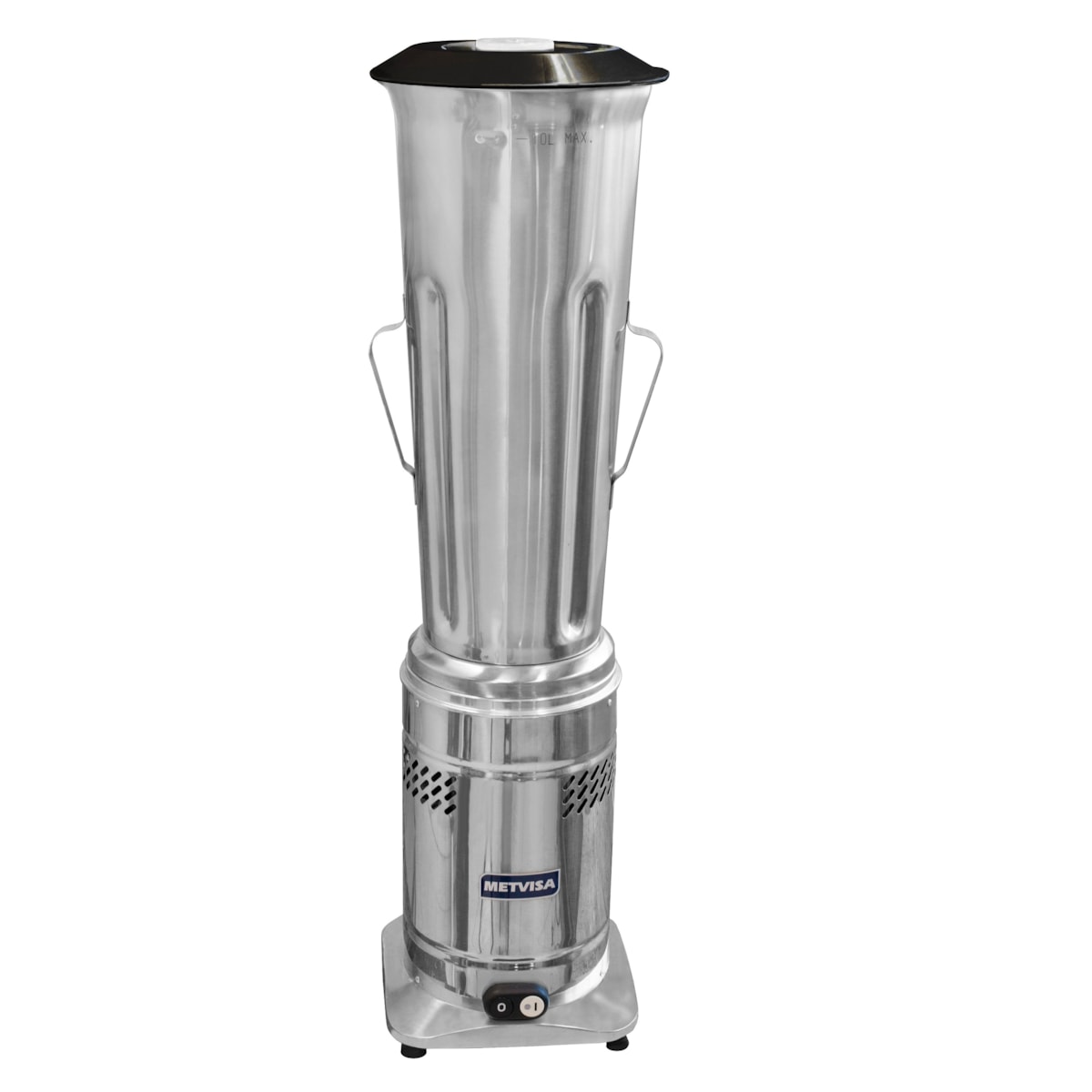 Liquidificador Industrial 8 Litros Metvisa 0,75 CV Baixa Rotação Copo Inox Base Aluminio - LQ8