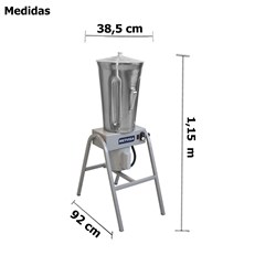 Liquidificador Industrial  Basculante   25 Litros Inox - Lql25 -  Metvisa