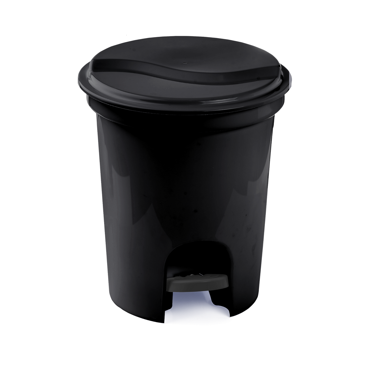 Lixeira Com Pedal 6,5 Litros Preta Plasvale