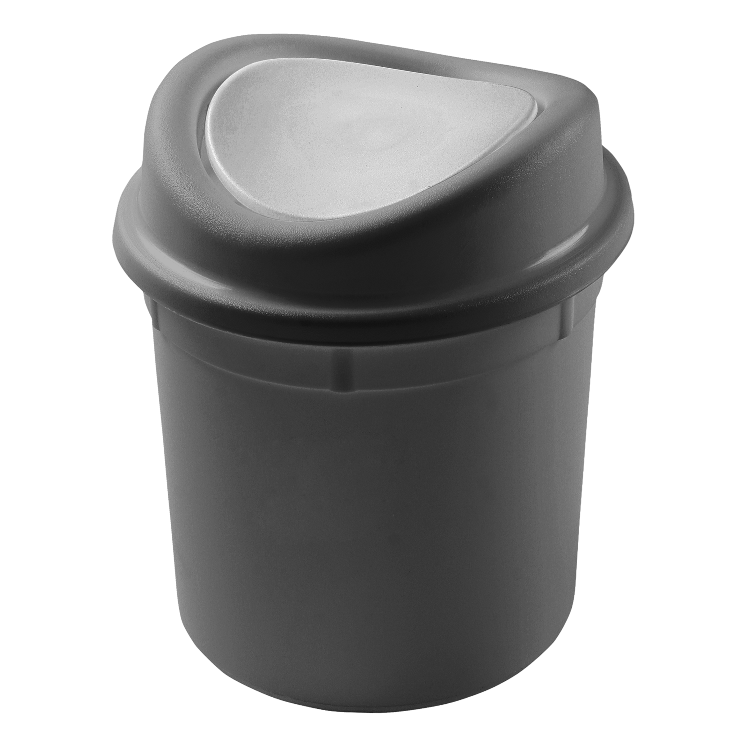 Lixeira para Pia 2,7 Litros Cinza Basculante Plasvale