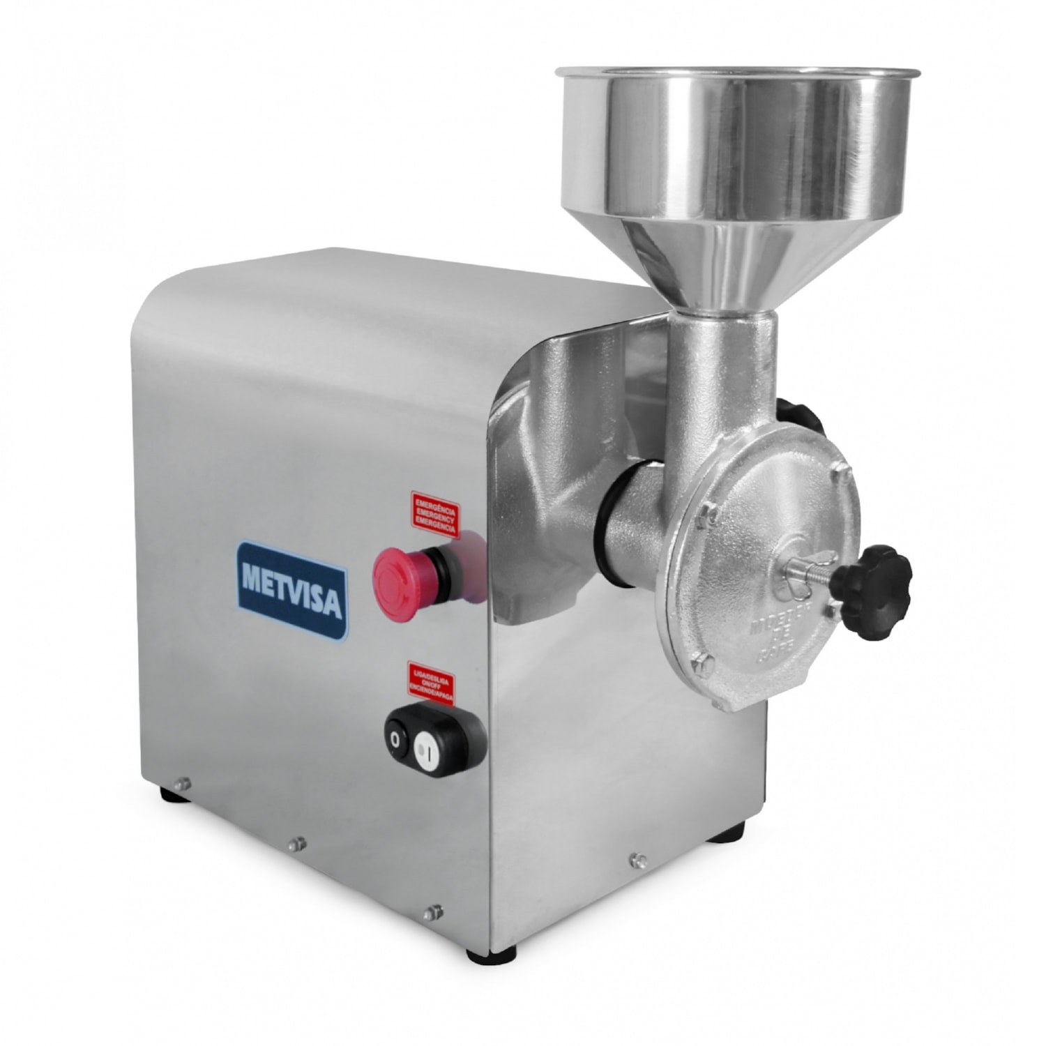 Moedor de Café Profissional Metvisa Inox 0,33CV 8kg/h MCG8 Boca 8