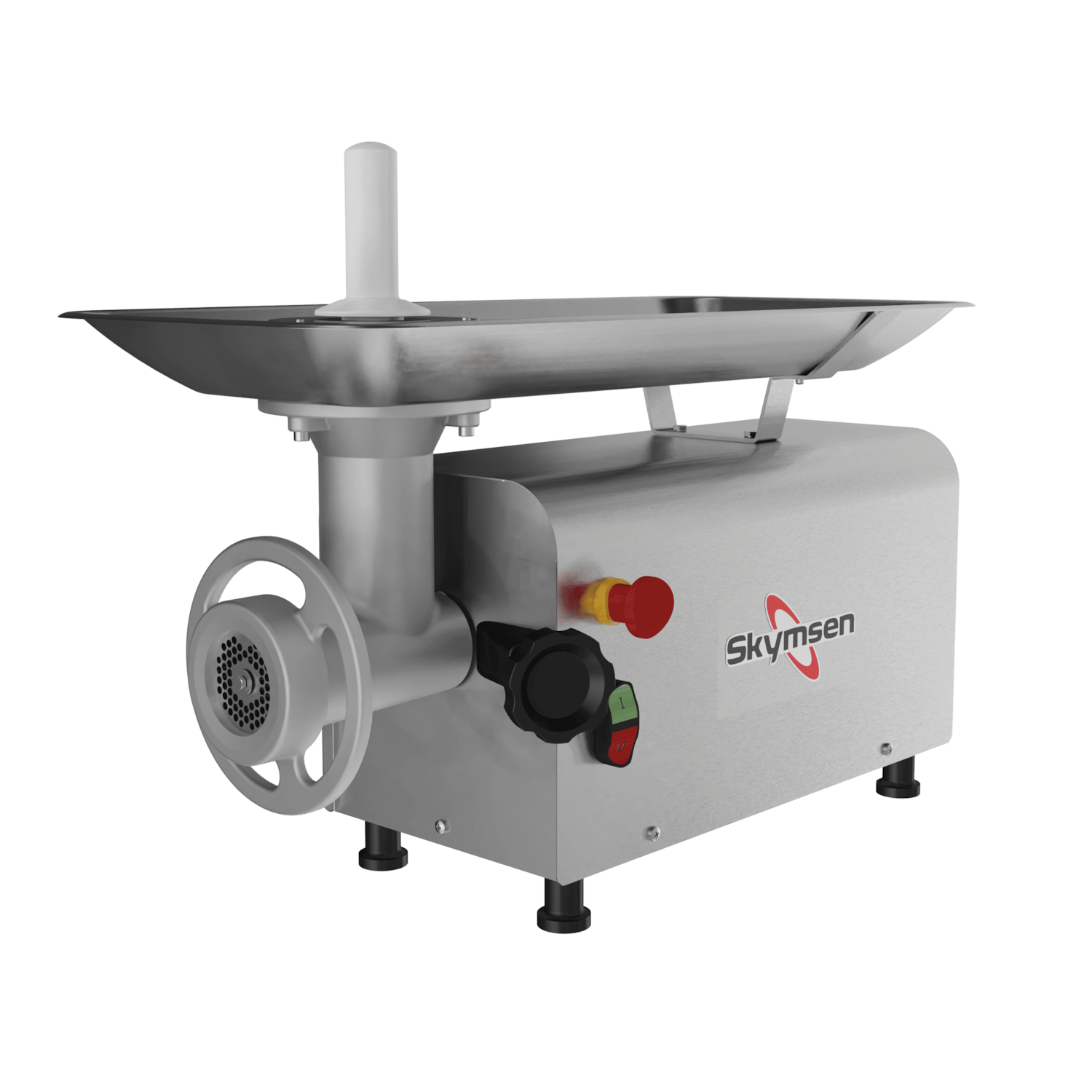 Moedor de Carne Industrial Boca 10 Skymsen PS-10 Motor 0,5 CV com Gabinete em Aço Inox e Disco 5 mm