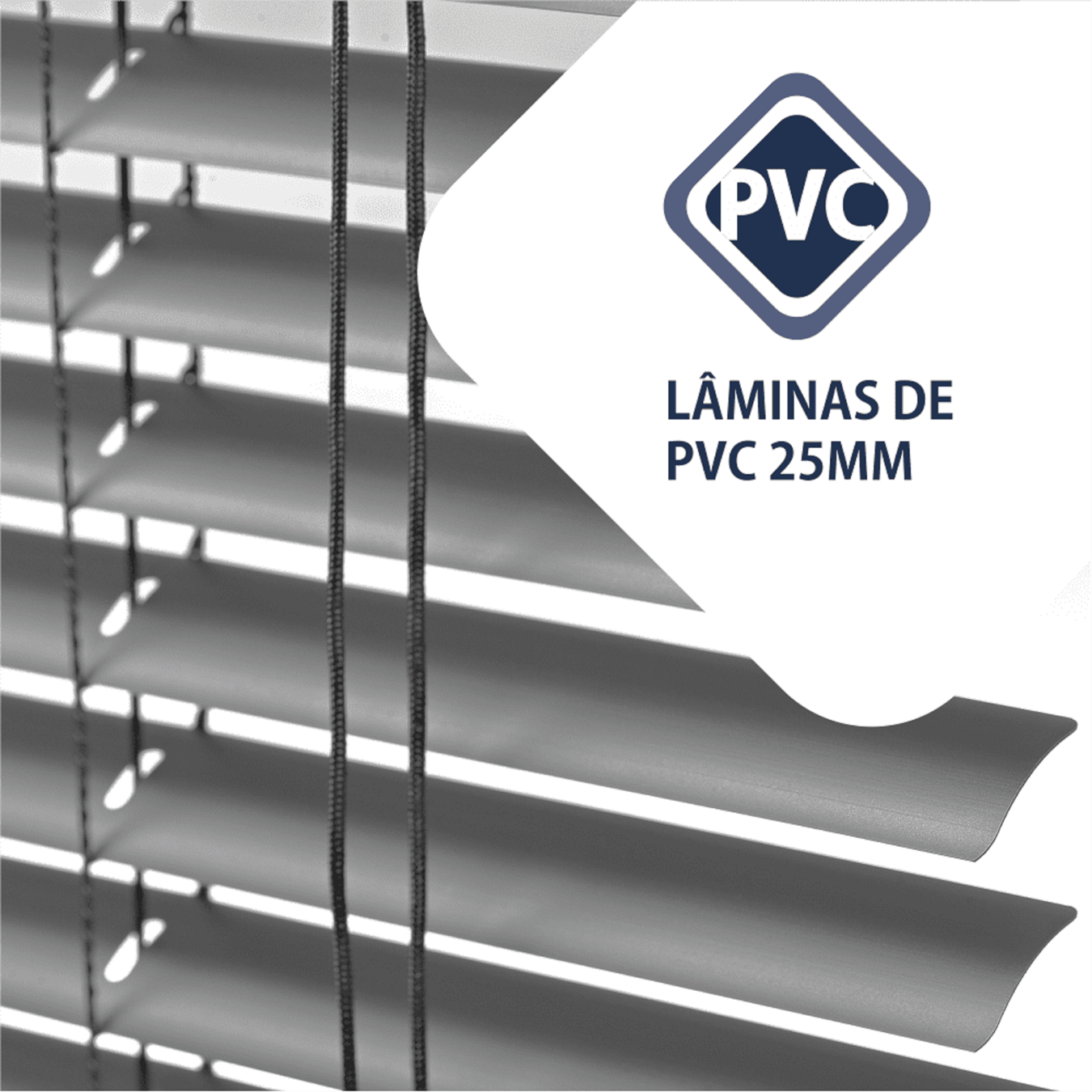Persiana Horizontal Atlas 120X130 cm Cinza PVC - Primafer