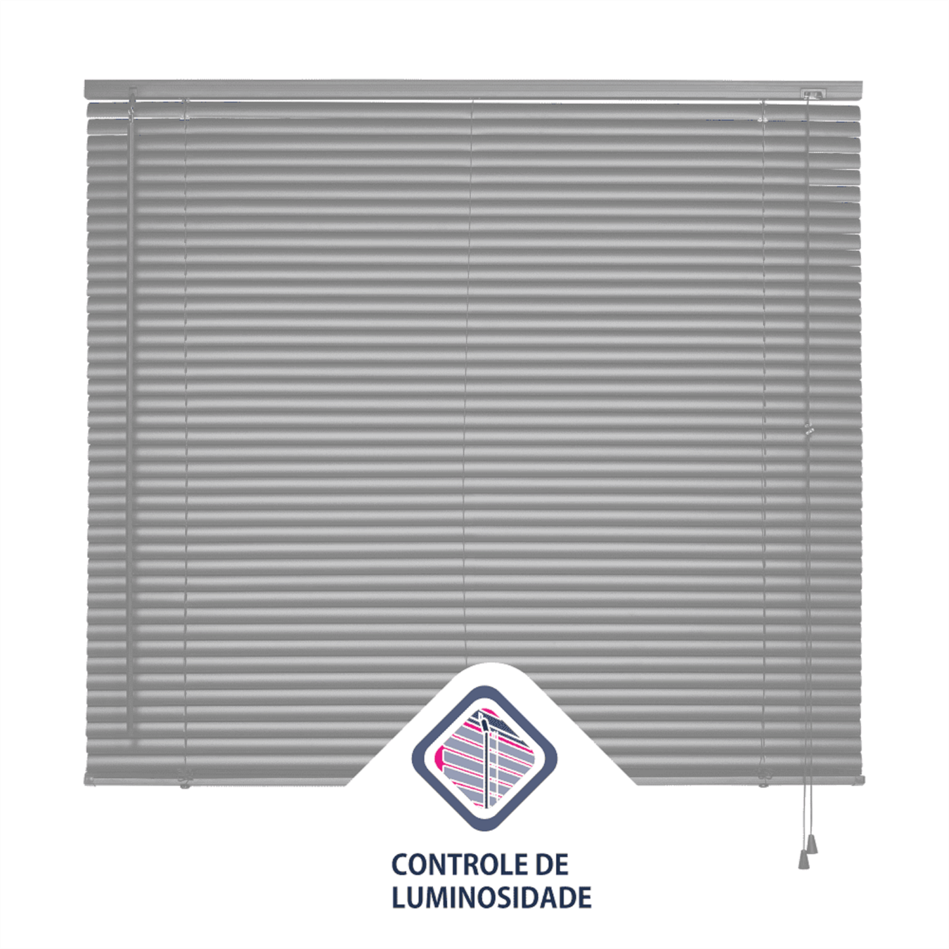 Persiana Horizontal Atlas 120X130 cm Cinza PVC - Primafer