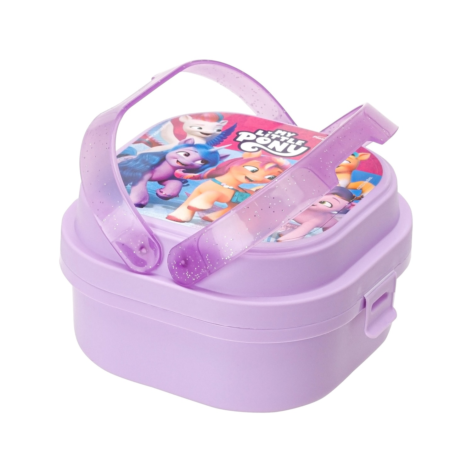 Pote de Marmita c/ 2 Compart. Plástico Livre BPA My Little Pony Plasvale
