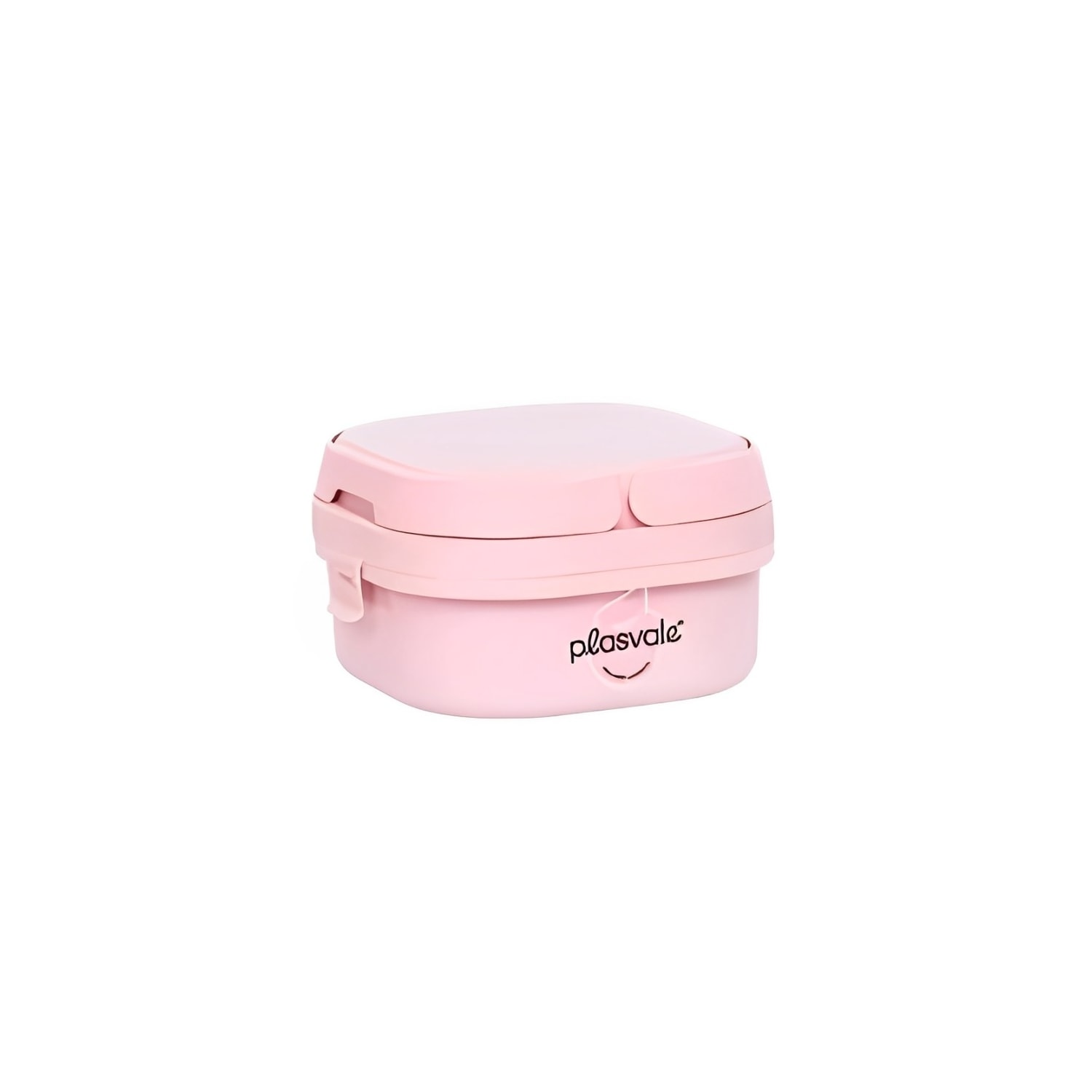 Pote de Marmita c/ 2 Compart. Plástico Livre BPA Rosa Plasvale