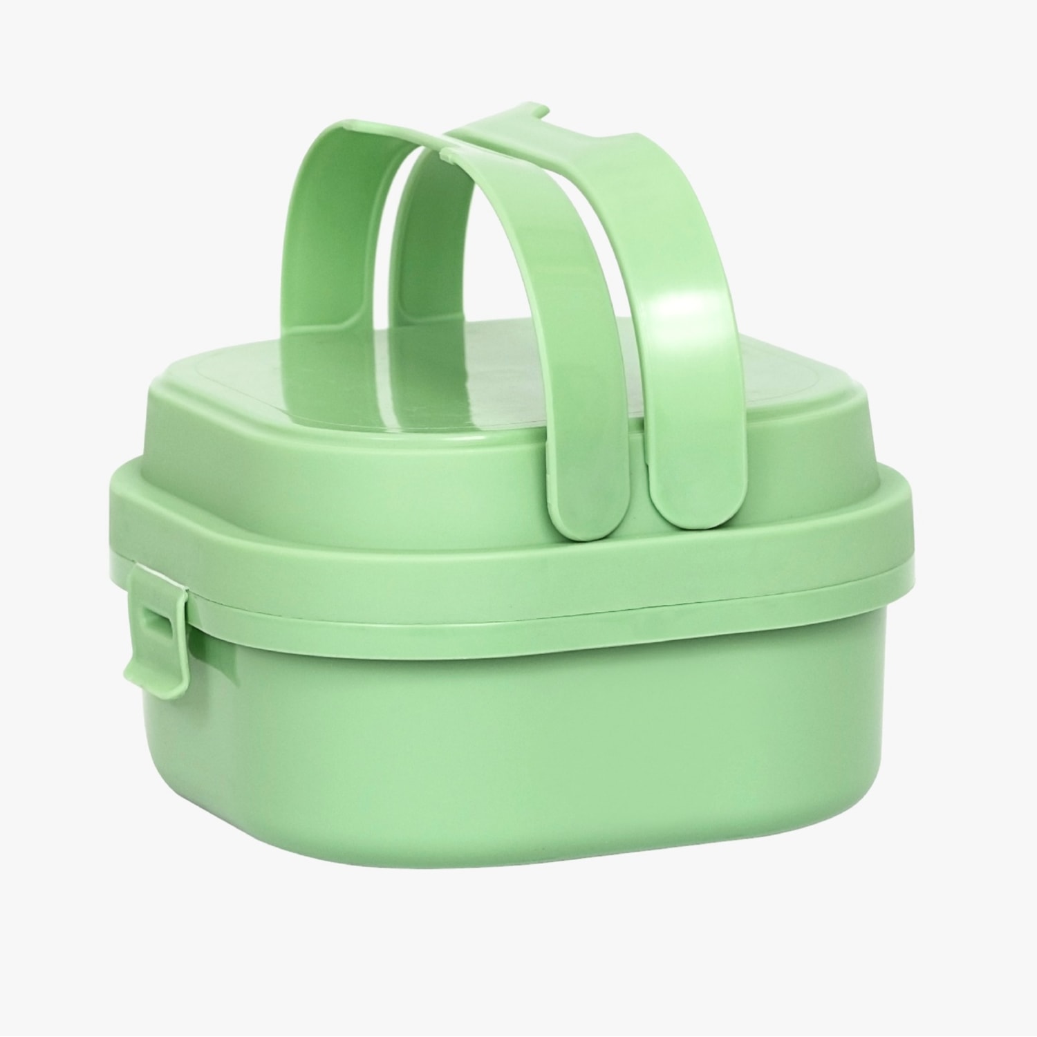 Pote de Marmita c/ 2 Compart. Plástico Livre BPA Verde Plasvale